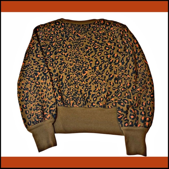 MADEWELL LEOPARD SWEATSHIRT IN JUNGLE CAT Sz MEDIUM - Picture 5 of 15